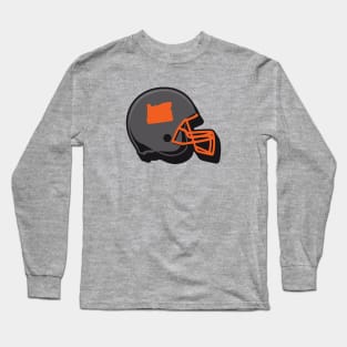 Oregon State Outline Football Helmet Long Sleeve T-Shirt